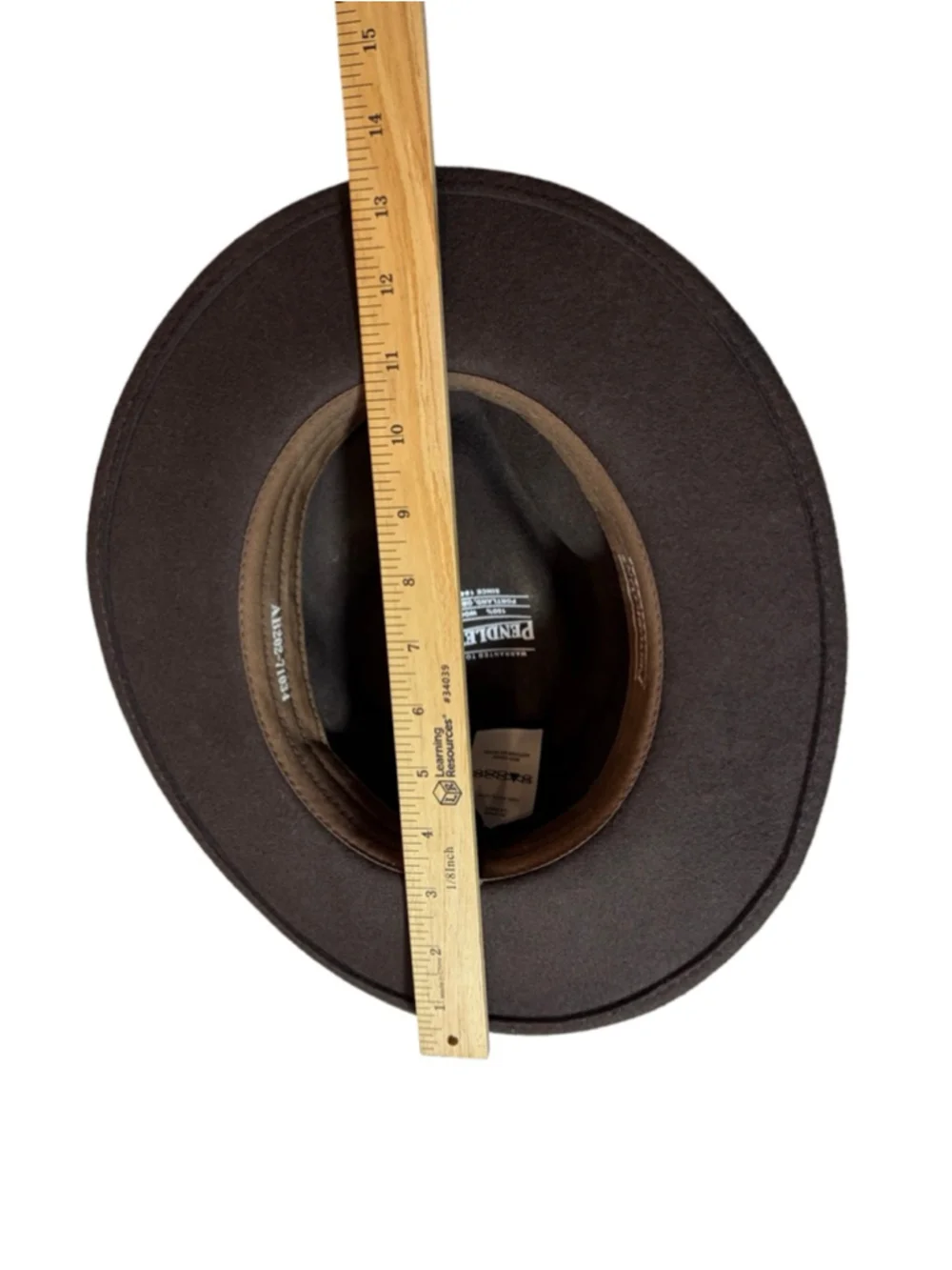 Pendleton Wool Fedora Hat Brown Leather Band Western Ranch Cowboy Classic